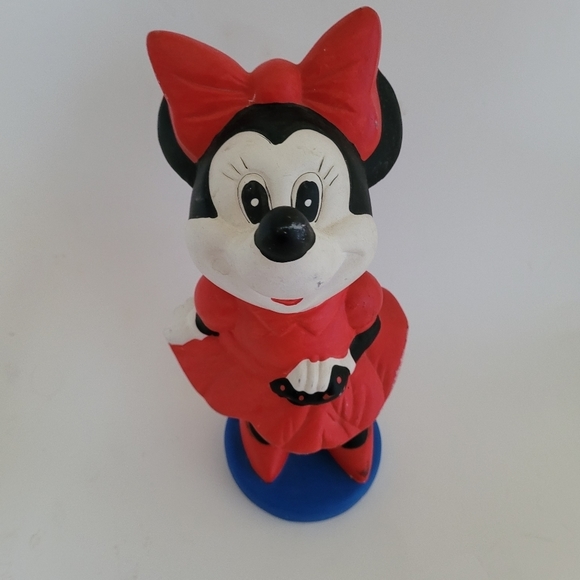 VINTAGE Disney Minnie Mouse Chalkware Plaster Piggy Coin Bank   Mexico  12" - Picture 12 of 16